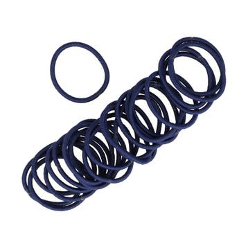 Haarelastiekjes Mini 2cm - Dun - Zonder Metaal - Blauw - Set, Nieuw