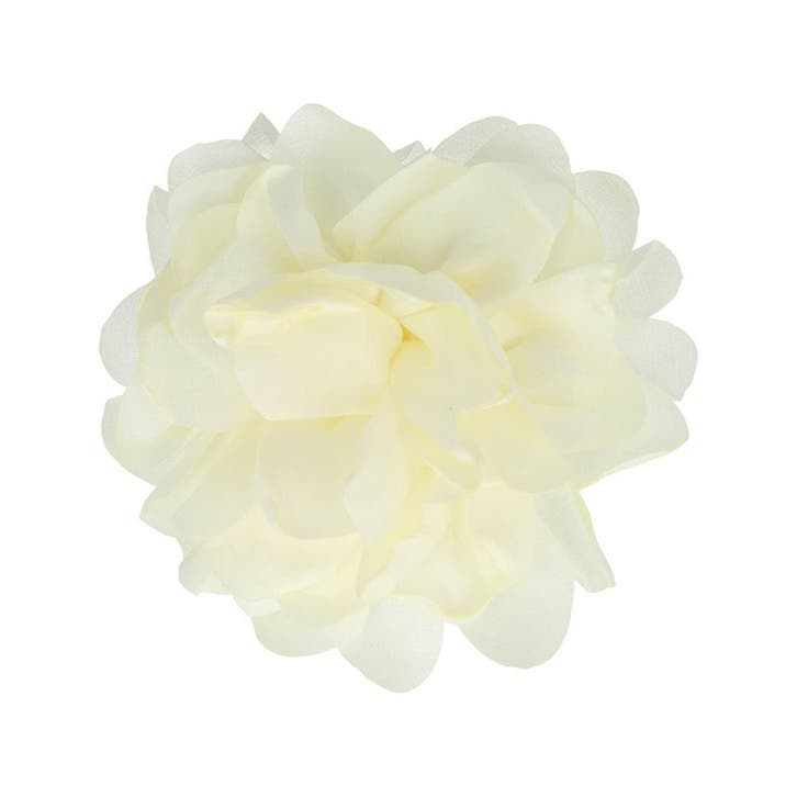 Haarspeld Duckklem 10cm – Haarbloem – Gladde Stof – Creme, Sieraden, Tassen en Uiterlijk, Uiterlijk | Haarverzorging
