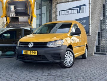 Volkswagen Caddy 2.0 TDI L1H1*A/C*CRUISE*HAAK*INRICHTING*, Stof, Gebruikt, Volkswagen, Geel