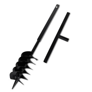 vidaXL Grondboor met handvat en schroefkop 150 mm (zwart), Verzenden, Nieuw