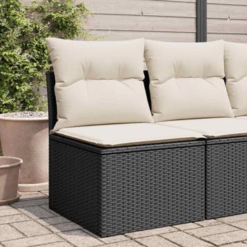 Modulaire Tuinstoel Zwart | Laatste Stuk!, Ophalen of Verzenden, Zo goed als nieuw, Wicker