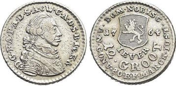 12 Groot 1764 Jever-grafschaft Friedrich August von Anhal..., Verzenden