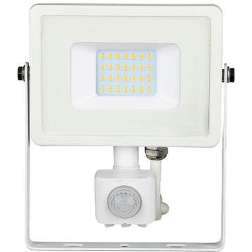 LED Bouwlamp 20 Watt met Sensor - LED Schijnwerper - Viron, Ophalen of Verzenden, Nieuw, Lamp met armatuur