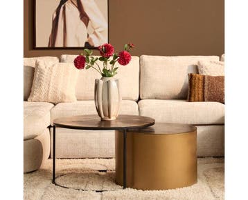 Salontafel Luna | Gold | Set van 2, Ophalen of Verzenden, Nieuw
