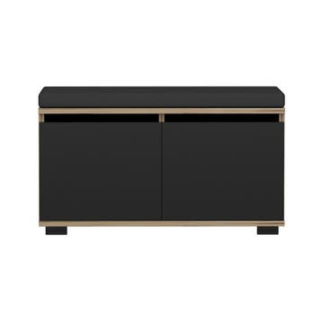 [en.casa] Schoenenrek Brande 42x80x35 cm Eiken zwart, Verzenden, Nieuw
