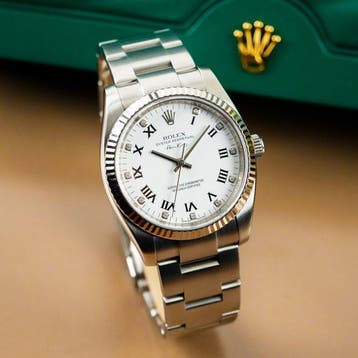 Rolex - Air King White Gold Bezel Roman Diamond Dial -, Nieuw