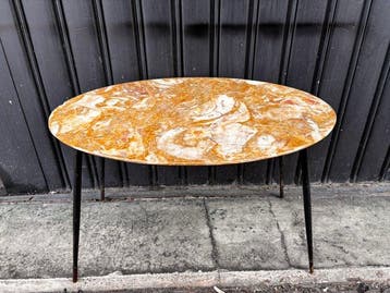 Bijzettafel - Marmer, Metaal