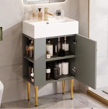 Compact Badkamermeubel met Wastafel 55 cm – Modern, Verzenden, Nieuw