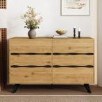 Ladekast met 6 Lades – Modern Houten Dressoir 120×40×75,5 cm, Huis en Inrichting, Verzenden, Nieuw