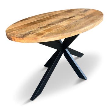 Eettafel Silvia Ovaal 160x90cm Mango Naturel, Huis en Inrichting, Tafels | Eettafels, Ophalen of Verzenden, Nieuw
