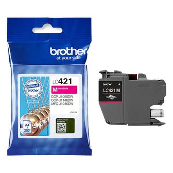 Brother LC-421M inktcartridge magenta (origineel), Verzenden, Nieuw, Cartridge, Brother