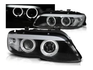 Xenon Angel Eyes koplampen Black geschikt voor BMW X5 E53, Verzenden, Nieuw, BMW