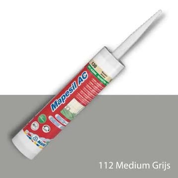 Mapei Mapesil AC - Siliconenkit - 310ml - Midden Grijs 112, Ophalen of Verzenden, Nieuw, Keramiek