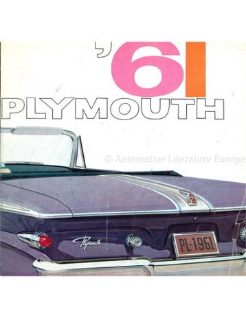 1961 PLYMOUTH PROGRAMMA BROCHURE NEDERLANDS, Nieuw, Author