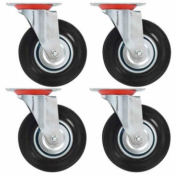 vidaXL Zwenkwielen 4 st 125 mm, Verzenden