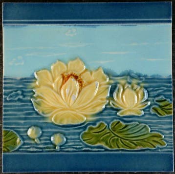 Jugendstil Tegel - Manufactures Céramiques dHemixem Gilliot, Antiek en Kunst