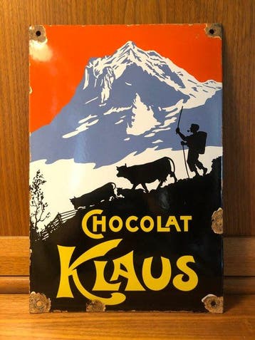 Chocolat KLAUS Chocolate Shop Door Display - Reclamebord -