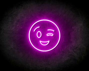 BLINK SMILEY neon sign - LED neon reclame bord, Verzenden
