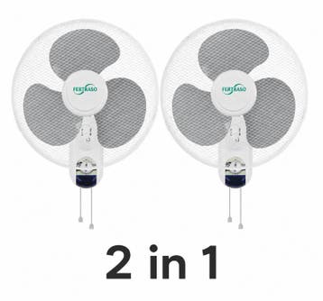 Fertraso Wandventilatoren + Zugkordel  Ø 40 cm -  2 in 1, Verzenden, Nieuw