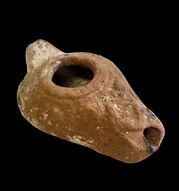 Laat-Romeins / Vroeg-Byzantijns Terracotta olielamp - 30 mm, Antiek en Kunst