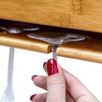 2dekans | SoBuy - Wandgemonteerd wijnrek met glazenhouder -, Ophalen of Verzenden, Zo goed als nieuw