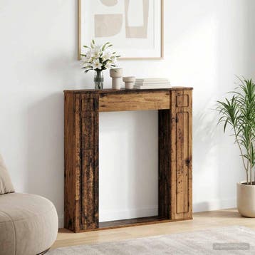 vidaXL Haardomlijsting Oud hout 100 x 20 x 100 cm Bewerkt, Verzenden, Nieuw