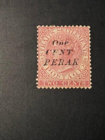 Straits Settlements - 2 cent Perak, Sg 39, Gestempeld