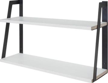 LifeGoods Zwevende Wandplank 41cm 2 Laags Industrieel Hou..., Verzenden, Nieuw