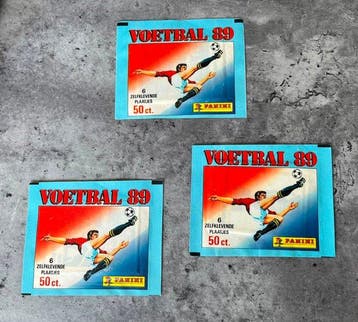 Panini Voetbal 89 - Rookie Romario editie - 3 Sealed Pack -, Nieuw