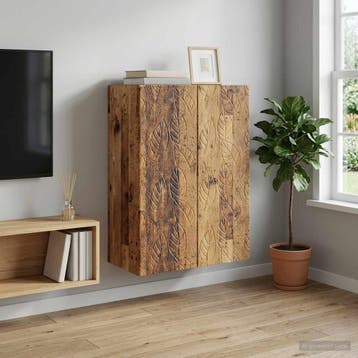 vidaXL Wandkast 66 x 34,5 x 90 cm Bewerkt hout Oud hout, Huis en Inrichting, Kasten | Overige, Verzenden, Nieuw