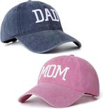 Set met 1 cap Mom roze en en 1 cap Dad donker blauw, Kleding | Heren, Verzenden, Nieuw, One size fits all, Pet