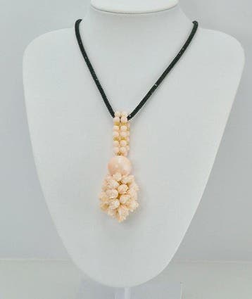 Koraal - Zilver, Verguld - Ketting met hanger - Roze koraal, Nieuw