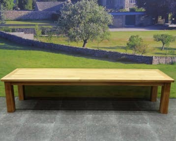 Minerva tuinbank 225 cm teak, Ophalen of Verzenden, Nieuw
