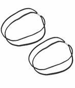 Haarband Sport 0,5cm - Elastiek - Dubbel - Zwart - Set van 2, Nieuw