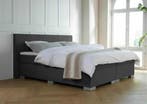 ACTIE! Boxspring Milano 140 200 Antraciet, Verzenden, Nieuw, 140 cm, Twijfelaar