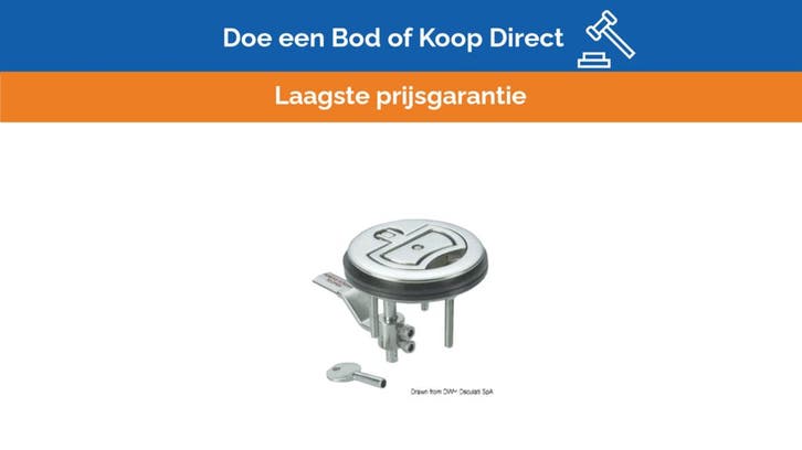 Bieden: Osculati Lift and turn flush latch Stainless Steel, Watersport en Boten, Bootonderdelen, Kombuis en Sanitair, Nieuw, Zeilboot of Motorboot