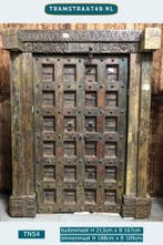 Antieke teakhouten deur, inloopkast deur, decoratieve deur, Ophalen of Verzenden