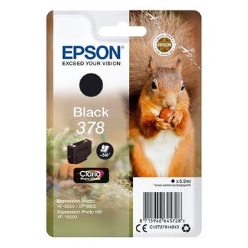 Epson 378 (T3781) inktcartridge zwart (origineel), Verzenden, Nieuw, Cartridge, Epson