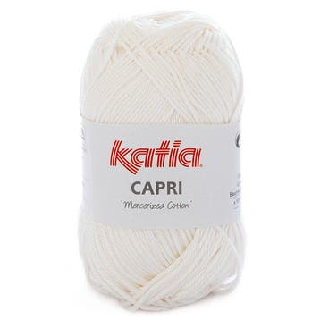 Katia Capri - 82145 ivoorkleurig - Katoen Garen, Hobby en Vrije tijd, Breien en Haken, Ophalen of Verzenden, Nieuw