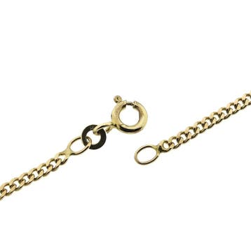 8 karaat gourmetschakel ketting, Ophalen of Verzenden, Gebruikt, Geel, Goud