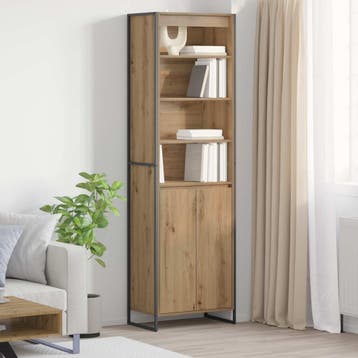 vidaXL buffetkasten Ambachtelijk eiken 60 x 36 x 200 cm, Minder dan 50 cm, Nieuw, Overige houtsoorten, Verzenden