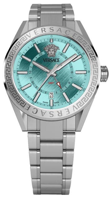 Versace VEAFA0324 V-Code GMT horloge 42 mm, Overige merken, Staal, Verzenden, Polshorloge