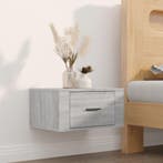 vidaXL Nachtkastje wandgemonteerd 50x36x25 cm grijs sonoma, Huis en Inrichting, Slaapkamer | Nachtkastjes, Minder dan 45 cm, Verzenden