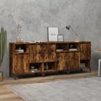 vidaXL Dressoirs 3 st 60x35x70 cm bewerkt hout gerookt, Verzenden, Nieuw, 50 tot 100 cm, 25 tot 50 cm