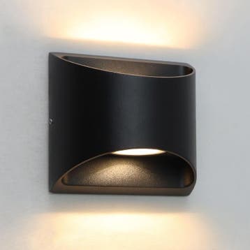 Moderne buitenlamp zwart, Stein, 8W, 3000K LED, IP54, Ophalen of Verzenden, Nieuw, Aluminium, Wandlamp