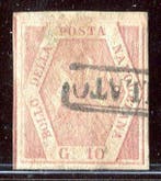 Italiaanse oude staten - Napels 1858 - 10 grana 1e tafel. -, Gestempeld