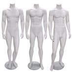 3x HEADLESS ETALAGEPOP HEER MERK GRUPPO CORSO MIX WIT, Ophalen of Verzenden