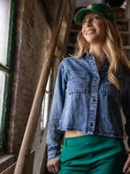 Denim Lyocell Blouse 134, Ophalen of Verzenden, Nieuw, Meisje, Trui of Vest