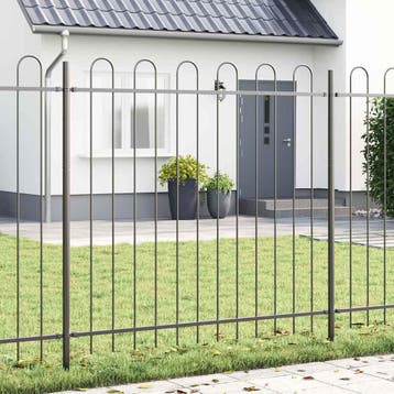 vidaXL Tuinhek BOXTEL 6 st 10,2 x 1,5 m Poedercoating staal, Verzenden, Nieuw, IJzer