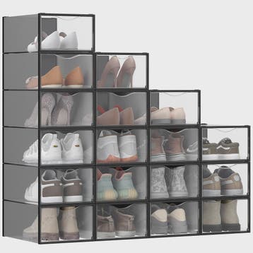Set van 18 Stapelbare Schoenenboxen met Doorzichtige Deur -, Verzenden, Nieuw